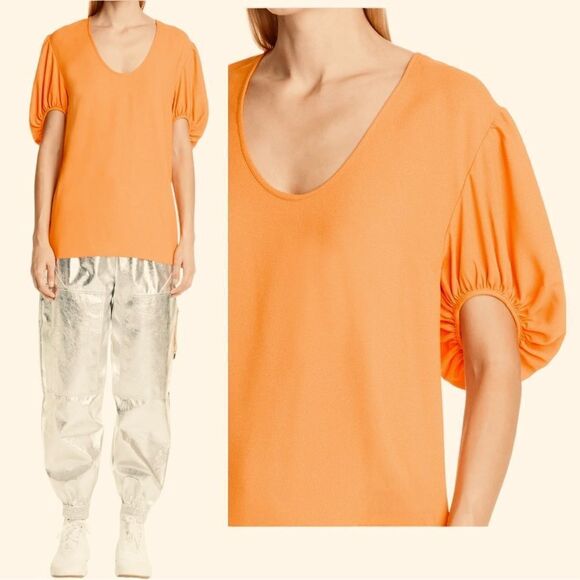 STELLA MCCARTNEY Puff Sleeve Blouse Top short sleeve - Picture 4 of 10